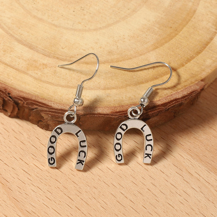 Wholesale Western Cowboy Style Geometric Letter U-Shaped Tassel Earrings Earrings