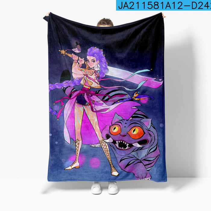 Wholesale Anime peripheral cute blanket nap blanket flannel print for warmth