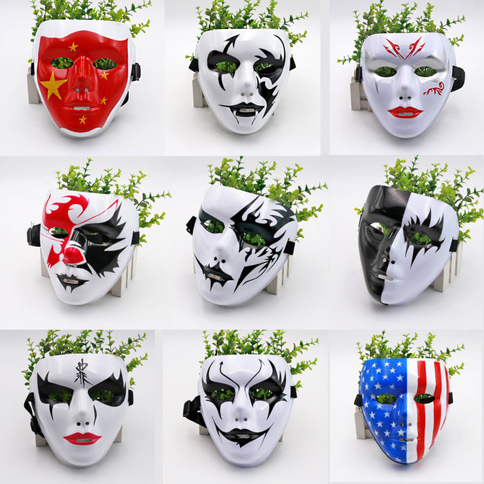 Wholesale Mask Painted Street Dance Mask Men and Women Full Face Hip Hop Mask Dancer Ghost Face Revenge Prom Dress Up