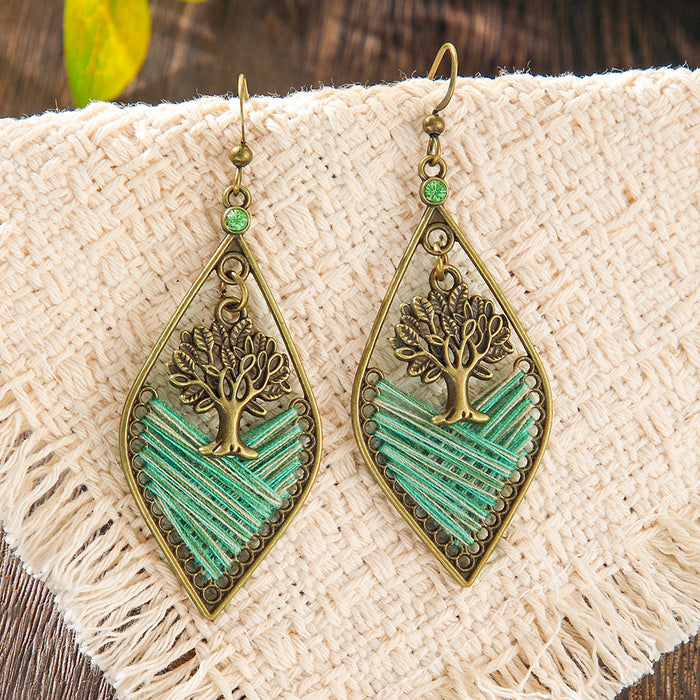 Wholesale 2pcs Bohemian ethnic style colorful large earrings