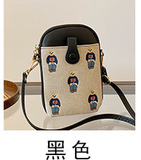 Wholesale All-match Bear Mobile Phone Bag Shoulder Crossbody Square Bag JDC-SD-CB025