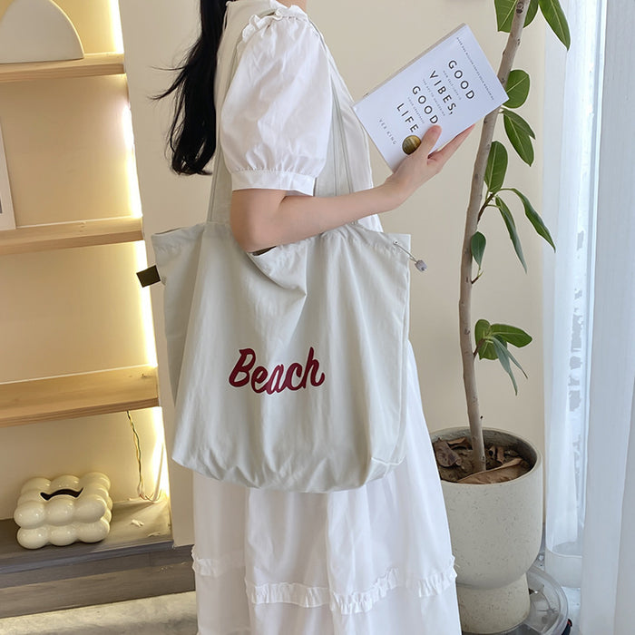 Wholesale Artistic lazy canvas bag, casual versatile shoulder bag, large capacity tote bag