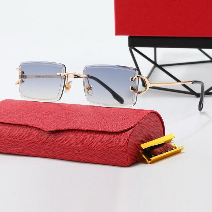 Wholesale New sunglasses with frameless cut edges, trendy sunglasses