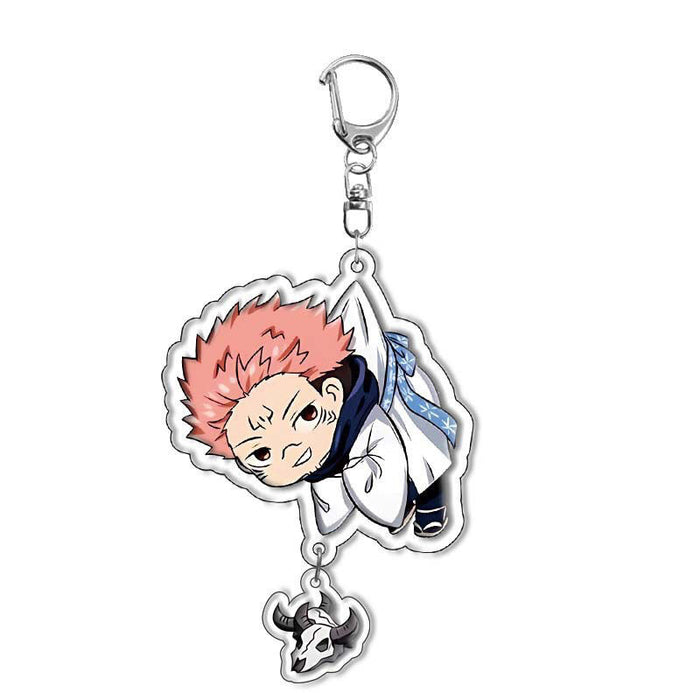 Wholesale Spell Back War Polygonum Stick Youren Acrylic Keychain Pendant Animation Surrounding Student Schoolbag String Pendant