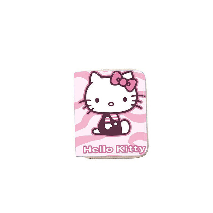 Wholesale PU Cute Cartoon Print Short Wallet for Students