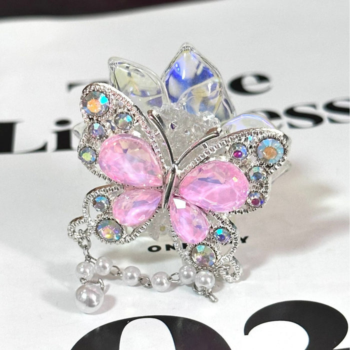 Wholesale Rhinestone Beaded Butterfly Flower Pen Accessory for Everyday Use