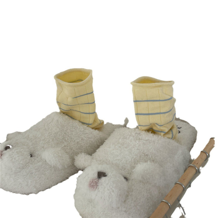 Wholesale Curled edge fine stripe mid tube socks, soft socks, stacked socks