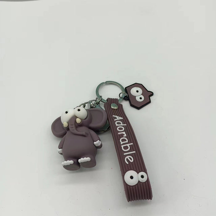Wholesale PVC Soft Rubber Keychain Pendant Cartoon Doll Trendy Car Keychain