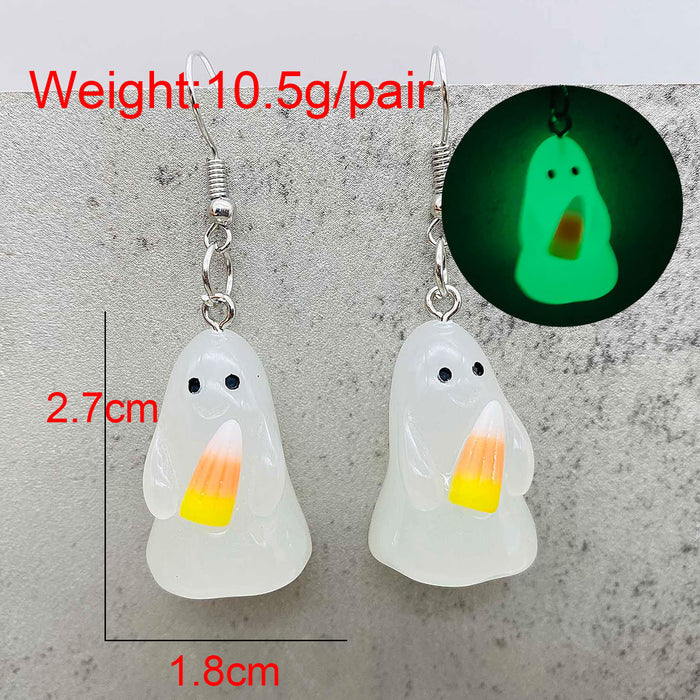 Wholesale  Earrings Luminous Ghost Pumpkin Corn Sugar Pendant Necklace  Jewelry