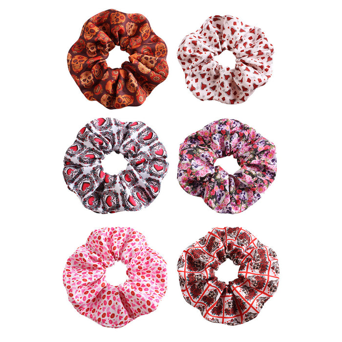 Wholesale large flower large intestine hair ring ladies crazy accessories