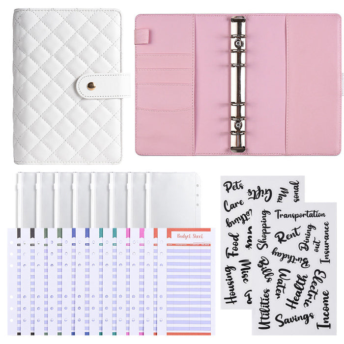 Wholesale Macaron Pu Leather Loose-Leaf Accounting Notebook Creative Cash Budget Financial Planning Notebook