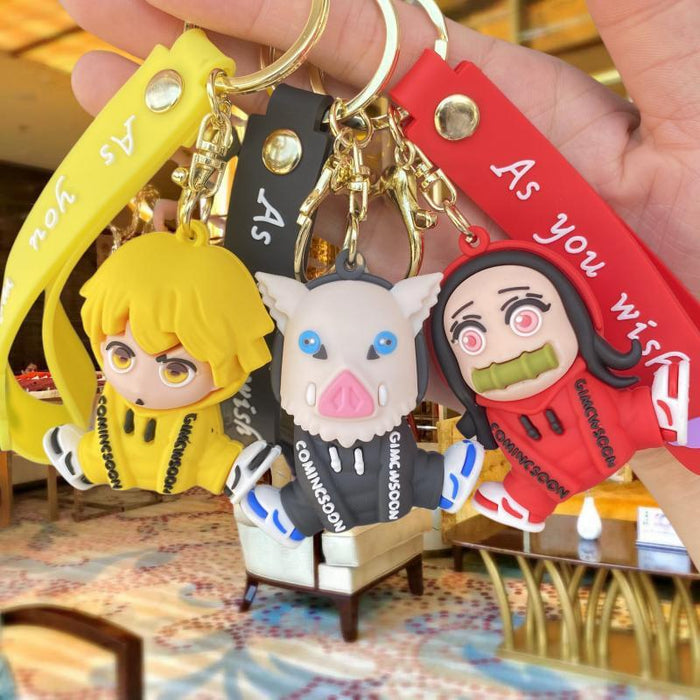 Wholesale Silicone Cartoon Doll Keychain JDC-KC-MingT154