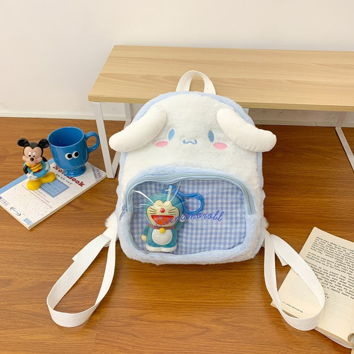 Wholesale Cartoon Cute Bunny Plaid Transparent Backpack JDC-BP-Zeze001