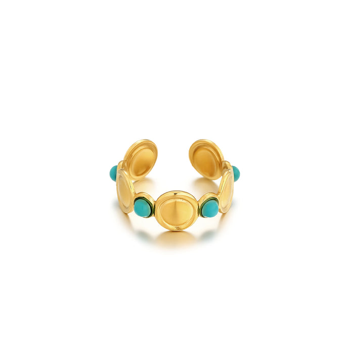 Wholesale Turquoise Personalized Stainless Steel Rings