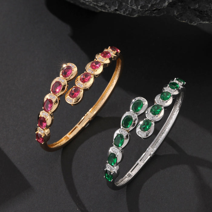 Wholesale Crystal Bracelet Female Color Zircon Bracelet Full Diamond Luxury Hand Jewelry