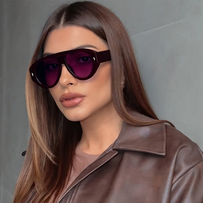Wholesale  wine-red framed sunglasses