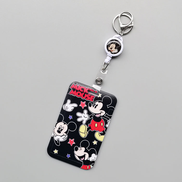 Wholesale Polyester Cartoon Print Card Holder With Lanyard For Student ID Work Badge Bus Card Everyday Resale