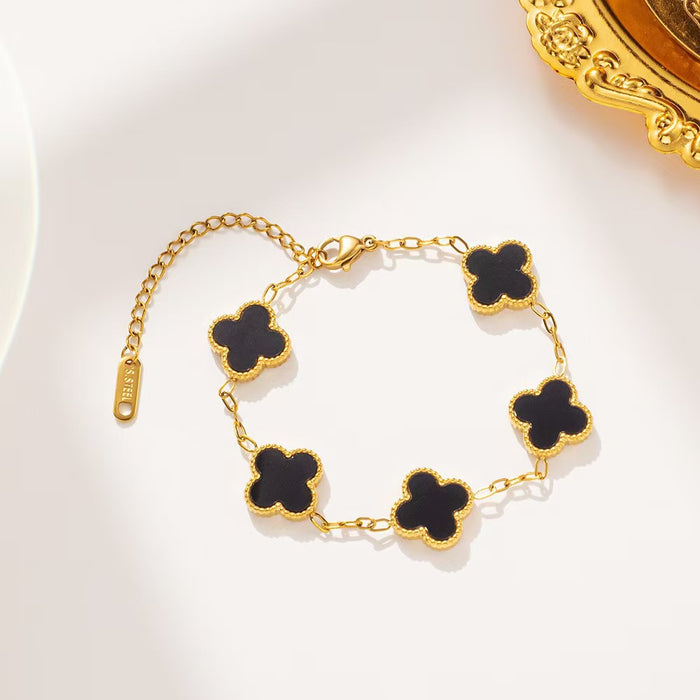 Wholesale Four-leaf Clover Rose Gold Bracelet