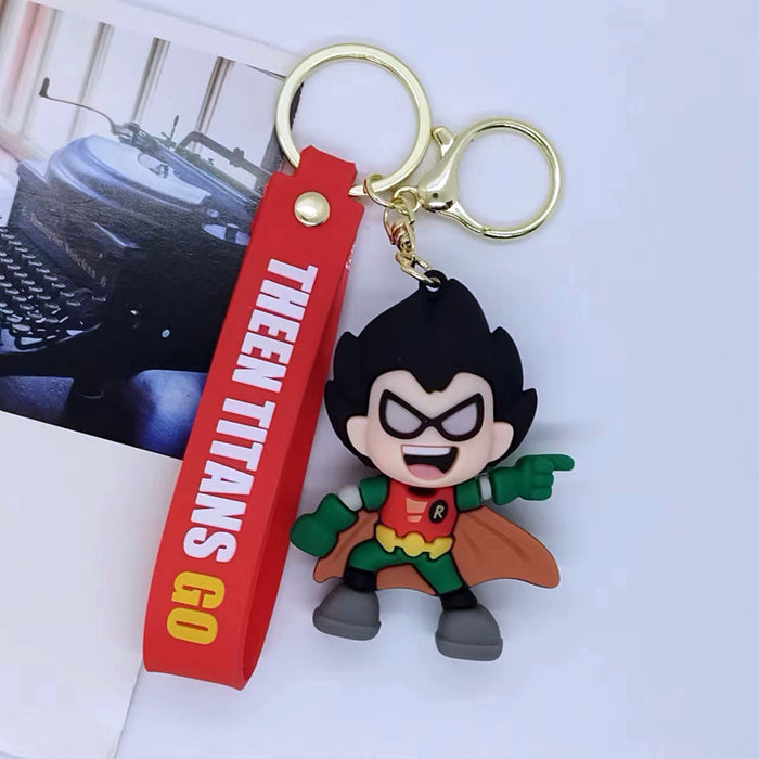 Wholesale 3pcs Cartoon Silicone Keychain Pendant Decorative Bag Charm