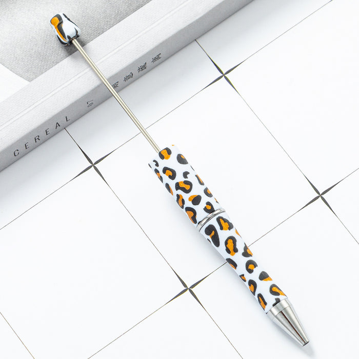 Wholesale DIY Beadable Pens Cow Print Leopard Print Christmas Plastic Pen DIY for Beaded JDC-PN-HuaH006