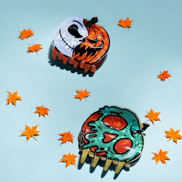 Wholesale  Pumpkin Clip Green Rotten Apple Ghost Shark Clip Punk Style Ponytail Clip Headwear