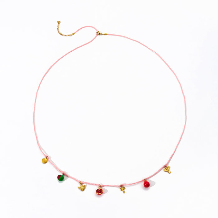 Wholesale Outdoor fashion rope style fruit waist chain starfish shell pendant personalized hand woven body chain wholesale