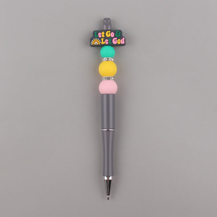 Wholesale Cartoon Animal Silicone Plastic Bead Pen JDC-PN-GuangTian005