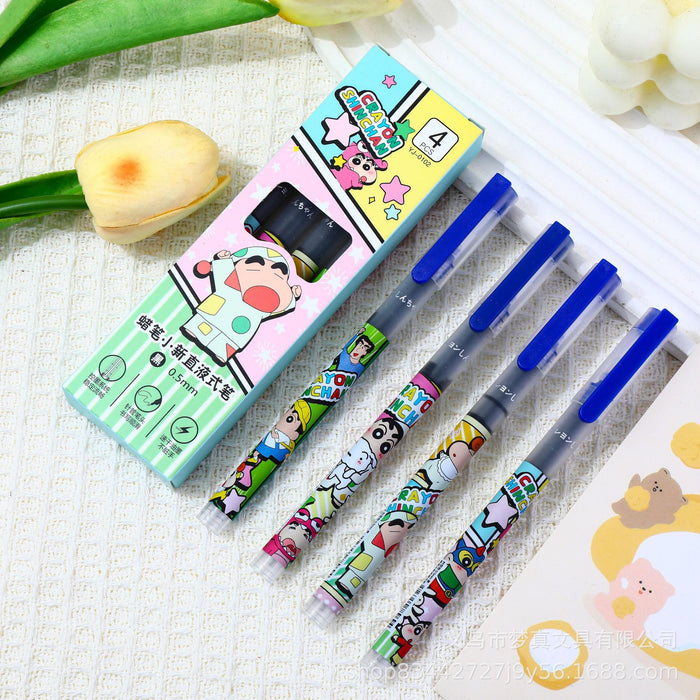 Wholesale 4pcs/set Cartoon Direct Liquid Ball Pen Quick-drying Needle Head Water Pen Student Super Cute Brush Pen