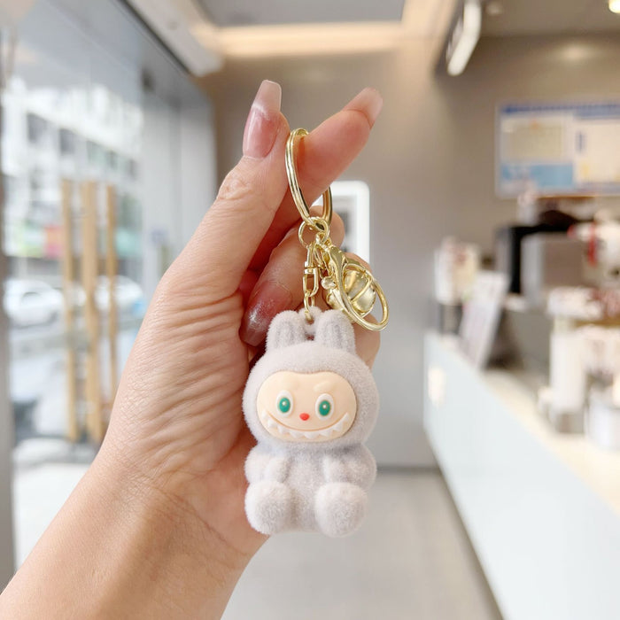Wholesale Flocking Labo cloth little sheep keychain pendant doll bag pendant creative exquisite small gift
