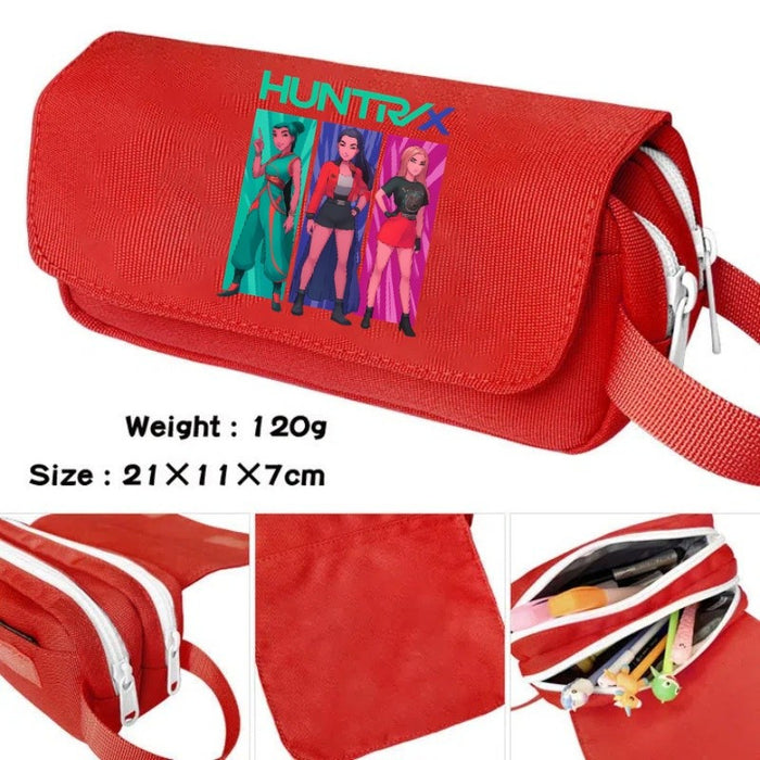 Wholesale Cartoon Print Large Capacity Double-Layer Handheld Pencil Case Stationery Bag Pencil Bag