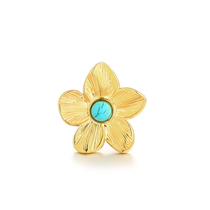 Wholesale Turquoise Personalized Stainless Steel Adjustable Rings