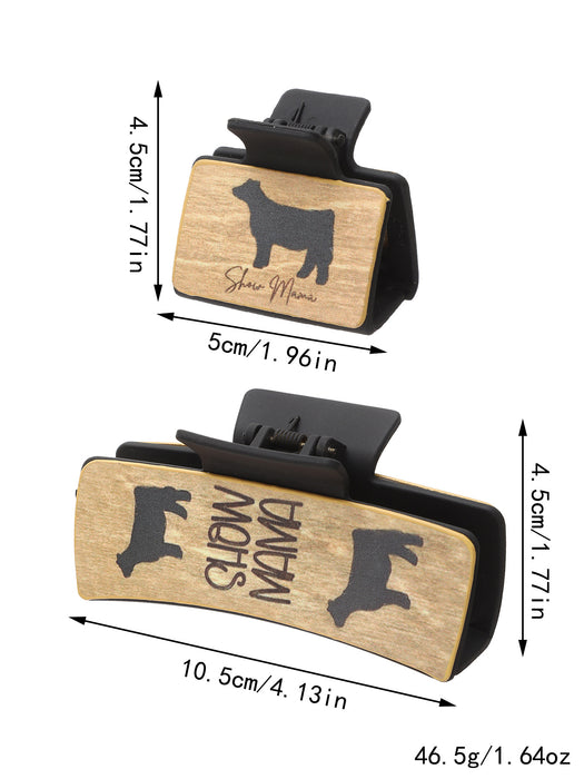 Wholesale Western Style Sunflower Cactus Leather Hairpin Combination suit Shark Clip Women' s Grab