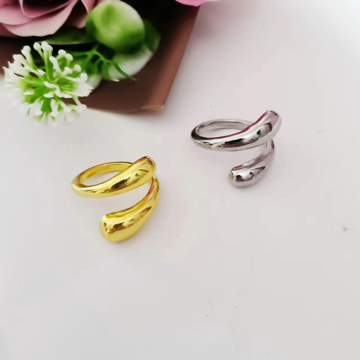Wholesale Gap water drop ring irregular opening winding ring ring