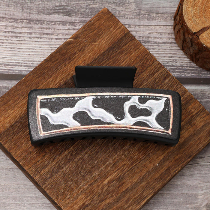 Wholesale Western Style Leather Hair Clip Sunflower Shark Clip Women' s Clip