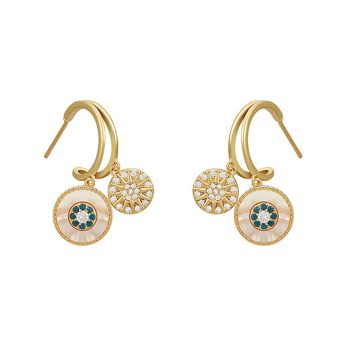 Wholesale Cross-border jewelry earrings high-end luxury niche earrings South Korea Dongdaemun temperament fashion antique earrings