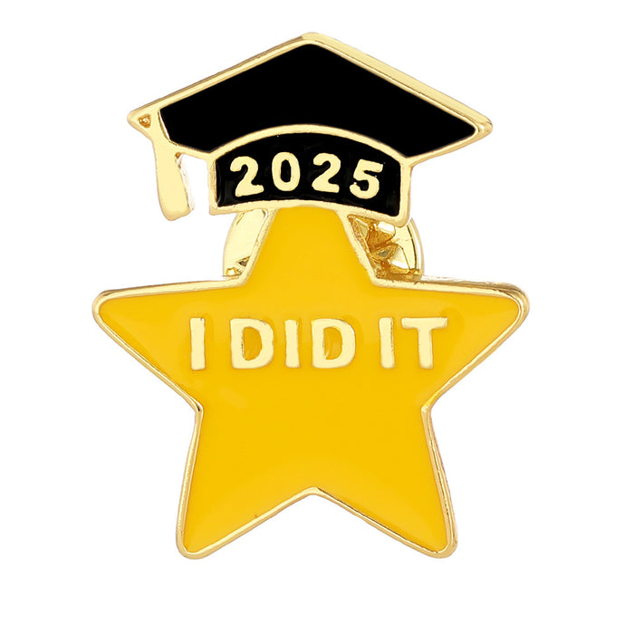 Wholesale Doctoral Hat Brooch Graduation Exam Full Score Commemorative Badge Student Gift New Style