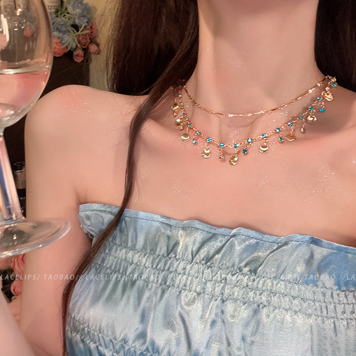 Wholesale Tassel Necklace Women's Light Luxury Niche Clavicle Chain Neck Accessories