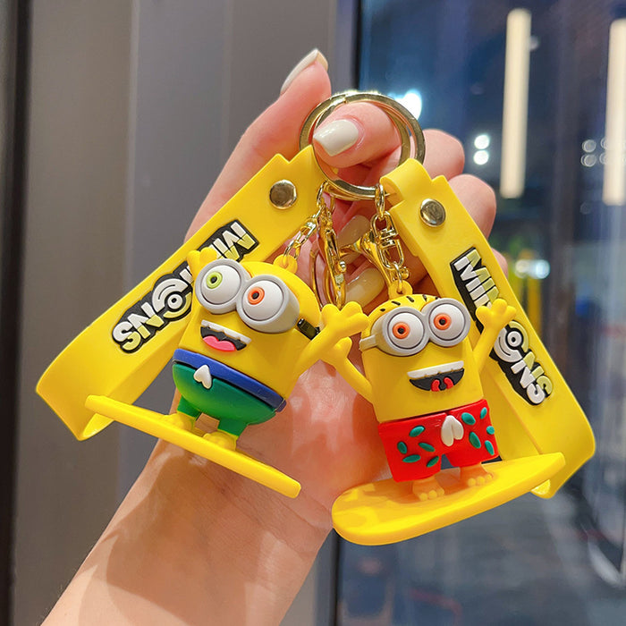 Wholesale Surfing Doll Keychain Beach Skateboard Doll