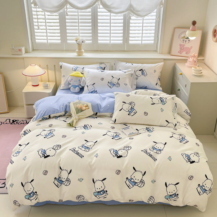 Wholesale A-level Cloud Washed Cotton Cute Cartoon Girl Heart Dormitory Bed Sheets JDC-SEE-AiErMei004