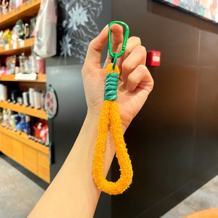 Wholesale Plush Braided Keychain with Colorful Tassel Fashion Phone Strap MOQ≥2