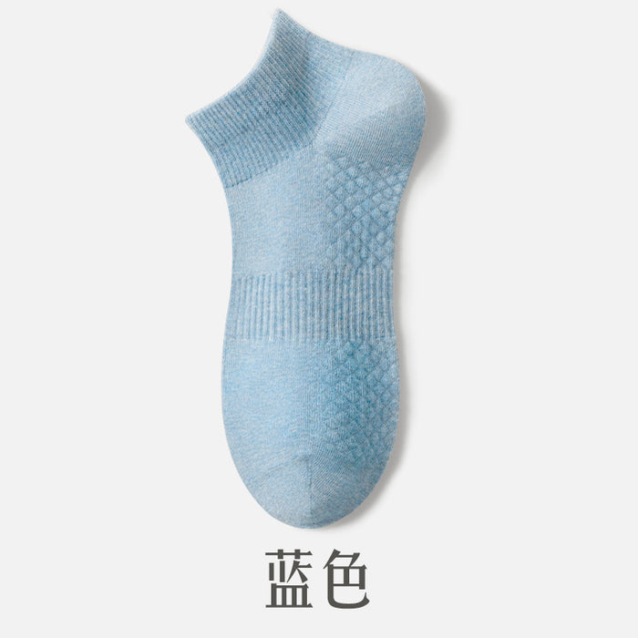 Wholesale Cotton yarn boat socks breathable short socks