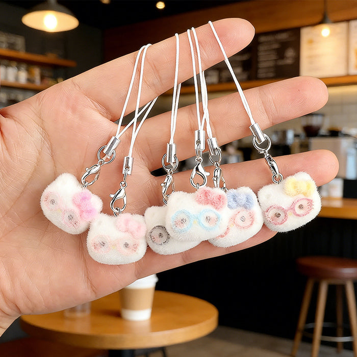 Wholesale Flocked Animal Keychain Charm