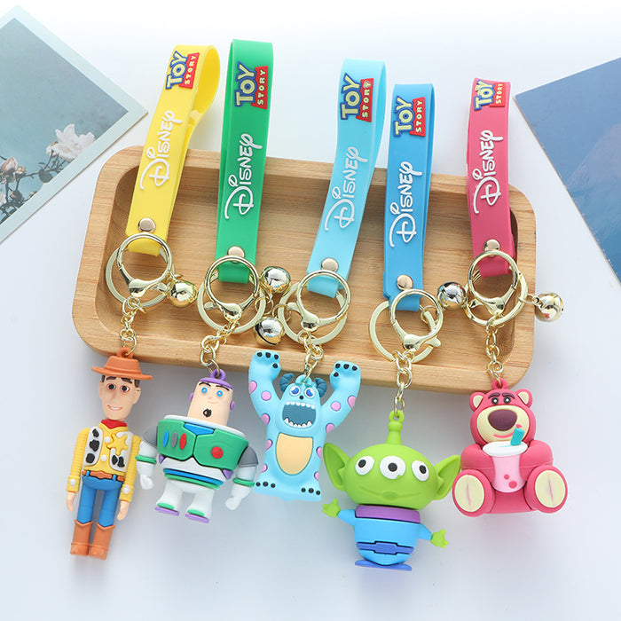Wholesale Silicone Cartoon Keychain Pendant Car Key Accessory and Bag Charm for Everyday Use