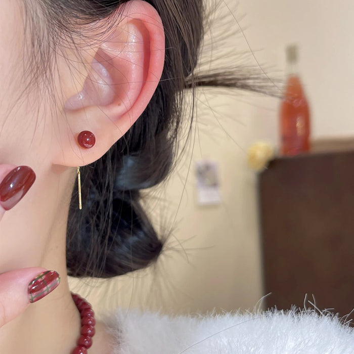 Wholesale   Pearl Ear Line S925 Silver Needle Niche Elegant Tassel Earrings  Raising Ear Holes Earrings