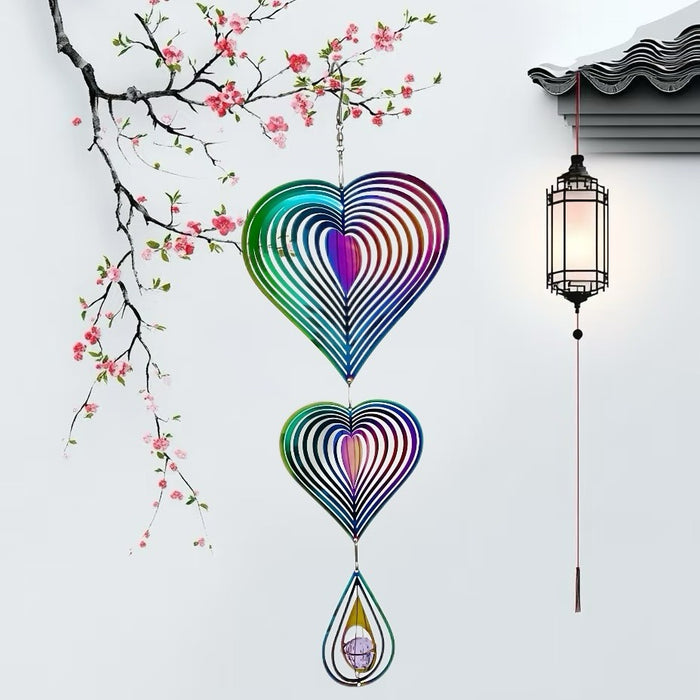Wholesale 3D Stainless Steel Rotating Wind Gyro Wind Chimes