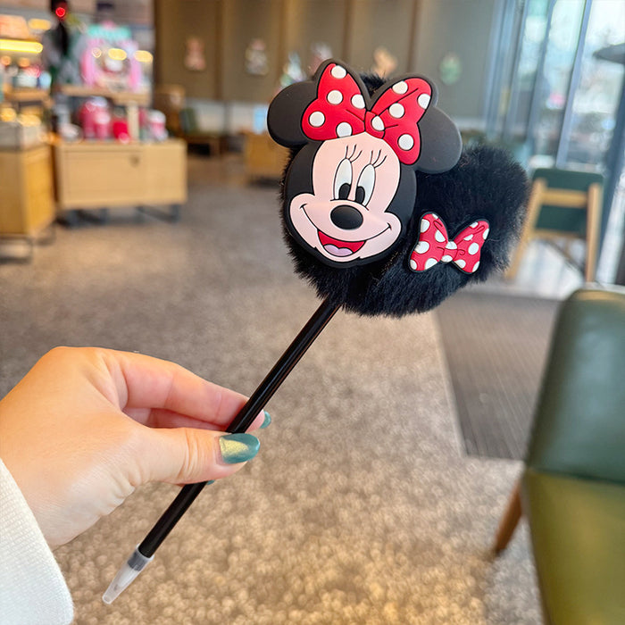 Wholesale Cartoon gel pen cute doll pen cartoon creative hair ball plush pen children' s gift