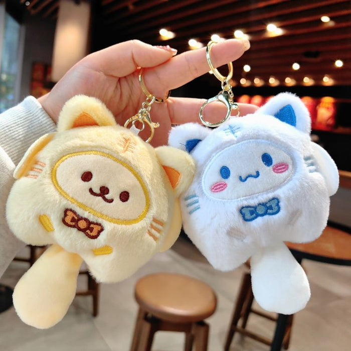 Wholesale Cute plush keychain pendant cartoon doll ornaments key chain claw machine gift