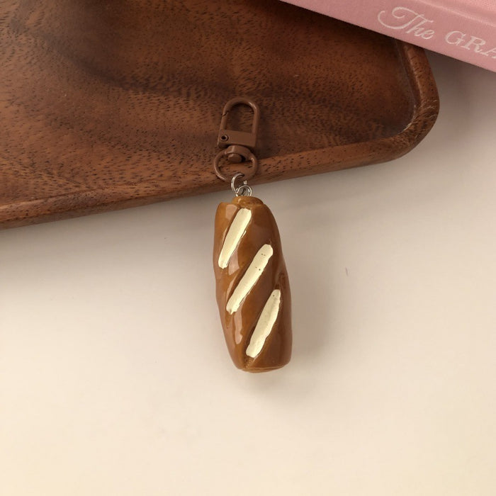 Wholesale Bagel Bread Pendant Cute Bag Decoration Pendant Versatile School Bag Keychain