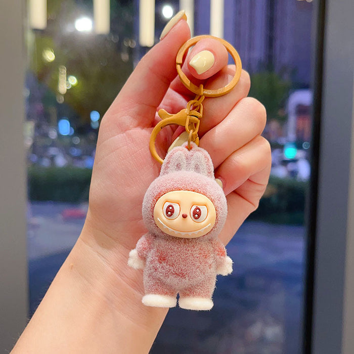 Wholesale Flocked Doll Keychain Cartoon Cute Doll Student Backpack Pendant Claw Machine Gift