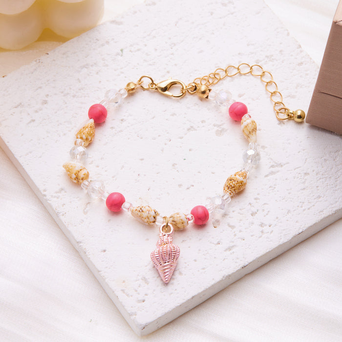 Wholesale Bohemian Sea Star Shell Beaded Bracelet Summer Beach Vacation Jewelry Accessory
